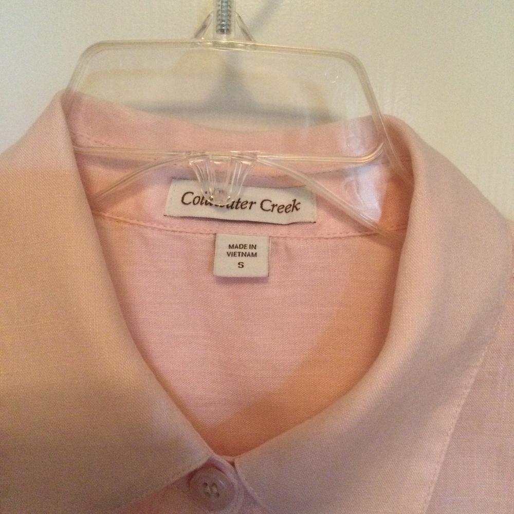 Pink Linen Blouse - Picture 3 of 3